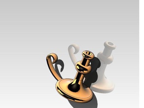 candle stick household candlestick holder 3d print model - Mito3D