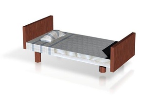 cama modelo dae jpgs móveis camas opensim texturizado zipados 3d print model - Mito3D