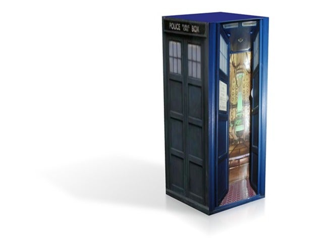 david tennant tardis open daes jpgs vehicles doctor drwho dr space travel police phone box mini 3D print model - Mito3D