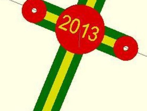 cruz kreuz de 2013 decoração 3d print model - Mito3D