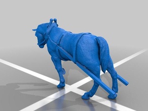 cavalo de arado animais 3d print model - Mito3D