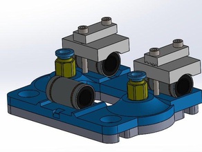 x-cariage dupla hotend prusa 3d a impressora partes 3d print model - Mito3D