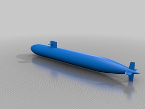 ssn688 los angeles class submarine vehicles boat hull ssn- 3d print model - Mito3D
