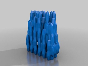 corrugated crystal wall art 3d print model - Mito3D