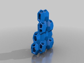 honeycomb-Schalung Kunst 3d print model - Mito3D