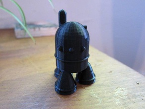lindo robot modelo los robots niños simple juguetes 3d print model - Mito3D