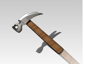 garra martelo mão as ferramentas madeira 3d print model - Mito3D