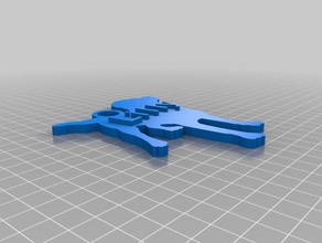ma personnalisé keychain-lilly porte-clés 3d print model - Mito3D