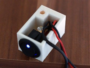 20mm button case - mini-box & encloure electronics box enclosure led switch power project rocker 3d print model - Mito3D