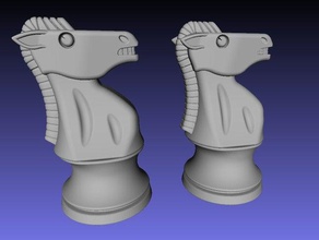 4d-staunton pleine taille du jeu d'échecs simplifié meshlab la simplification 3d print model - Mito3D
