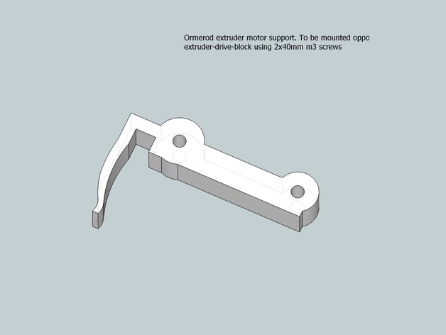 ormerod reprappro imprimante 3d d'un soutien supplémentaire de l'extrudeuse accessoires 3D print model - Mito3D