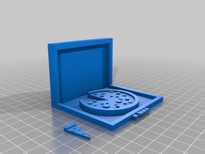 mini pizza 3d printing box cheese pepperoni yummy 3d print model - Mito3D