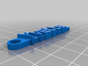 my customized message keychain organization 3d print model - Mito3D