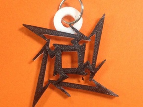 metallica logo keyring accessories 3d print model - Mito3D