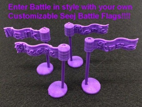 customizable seej battle flag games customizer game piece 3d print model - Mito3D
