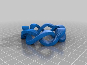 cubist torus rough math art customized 3d print model - Mito3D