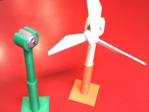 turbina de viento pie ingeniería 3d print model - Mito3D