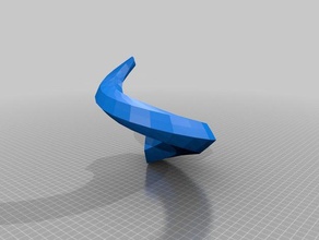 lowpoly-rams horn Kunst Verstärker Tier sound-Verstärker Spirale 3d print model - Mito3D