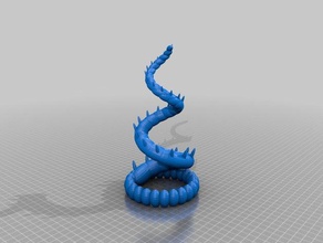 spiral helical hangar organization desk tidy dragon helix 3d print model - Mito3D
