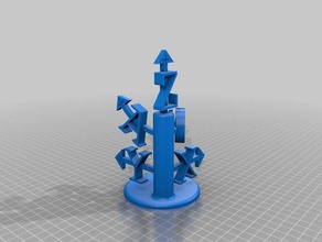 axis tree 3 5 machine tools axes guide sign signpost 3d print model - Mito3D