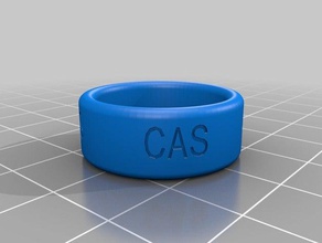 initials my customized ring round edge rings 3d print model - Mito3D