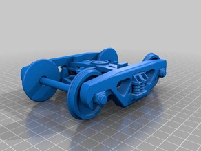 railroad bogie truck kit vehicles model trains vehicle chasis 3d print model - Mito3D
