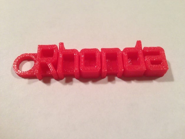 rhonda keychain keychains customized keyring 3D print model - Mito3D