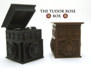 tudor rose box secret lock interactive art carved 3d print model - Mito3D