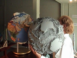 globo 200x 500000 sfaccettature la fisica l'astronomia terra etopo2 3d print model - Mito3D