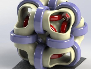 scrivania arte cubo anelli dentro e fuori sculture giocattolo matematica 3d print model - Mito3D