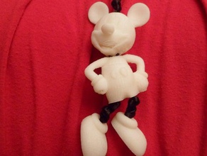 mickey mouse collar de la moda disney figura neclace 3d print model - Mito3D