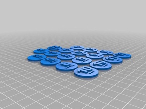 numbered tokens other catan game 3d print model - Mito3D