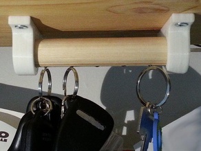 magnetic key hanger organization rod towel 3d print model - Mito3D