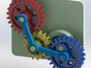 desk toy variable speed gears mechanical toys 3d print model - Mito3D