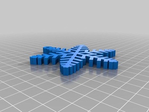 my customized parametric snowflake ornament other 3d print model - Mito3D