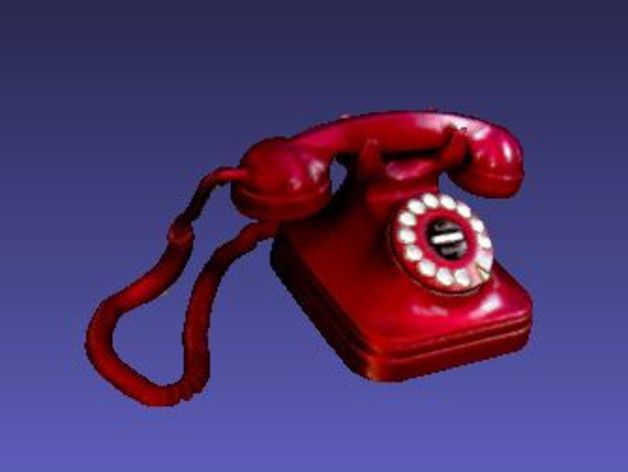 telefone vermelho esculturas 3D print model - Mito3D