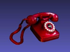telefone vermelho esculturas 3d print model - Mito3D