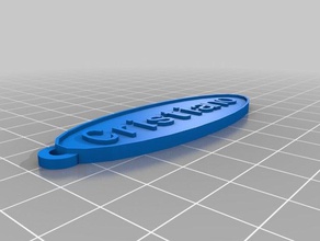 meu personalizados oval keychaincr chaveiros 3d print model - Mito3D
