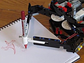 pen holder ev3 drawing robot construction toys gear lego mindstorms 3d print model - Mito3D