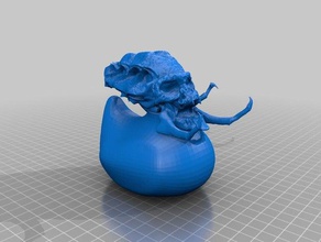 predator duckje 3d printing skull 3d print model - Mito3D