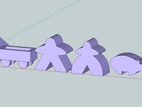 simples acessório de carcassonne peças-modelos fixa brinquedo jogo acessórios 3d print model - Mito3D