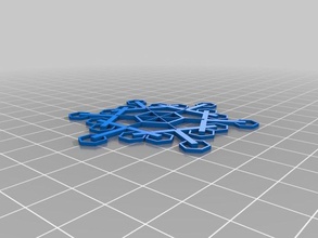 snowflake number 490363 2d art customized 3d print model - Mito3D