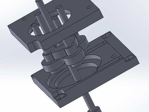 nicks peripump bomba peristáltica diy cojinete rotor rodamiento 3D print model - Mito3D