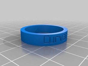 curvatura do anel anéis personalizado 3d print model - Mito3D