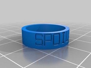 spoilers ring size 7 rings customized 3d print model - Mito3D