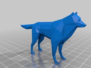 low poly wolf 3d printing fun 3d print model - Mito3D