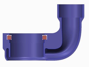 quick release dw660 dust shoe vertical pipe version diy cnc dewalt shapeoko 3d print model - Mito3D