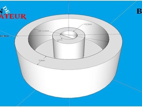 botão ventilobutton fã substituição partes bouton ventilateur 3d print model - Mito3D