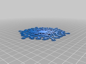delicate lace snowflake 2d art customized 3d print model - Mito3D