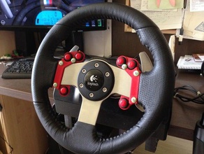 g27 button plates video games logitech steering wheel 3d print model - Mito3D